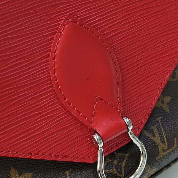 SAINT MICHEL Monogram Coated Canvas Brown