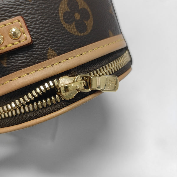BOITE CHAPEAU Mini Monogram Coated Canvas Brown