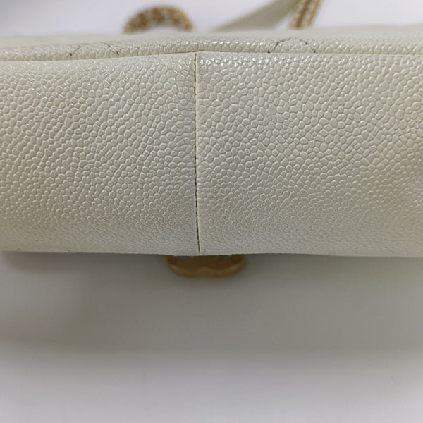 WOC Quilted Grained Calfskin White
