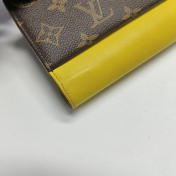 SARAH Monogram Coated Canvas Multicolor Wallet