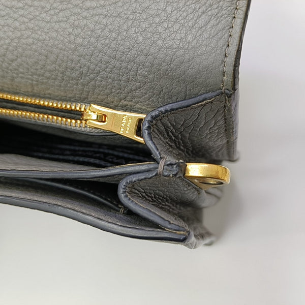 Calfskin Shoulder Bag Gray