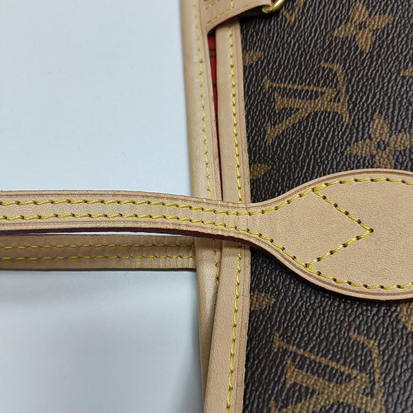 NEVERFULL MM Monogram Coated Canvas Brown