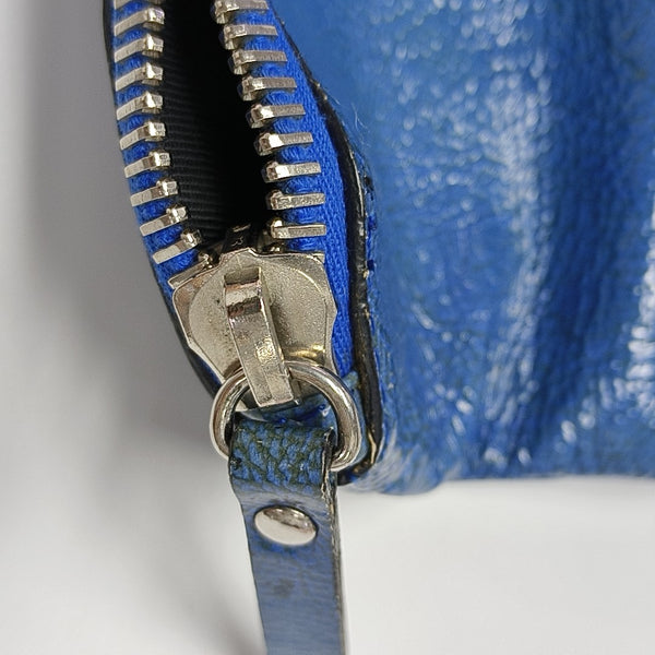 Calfskin Shoulder Bag Blue