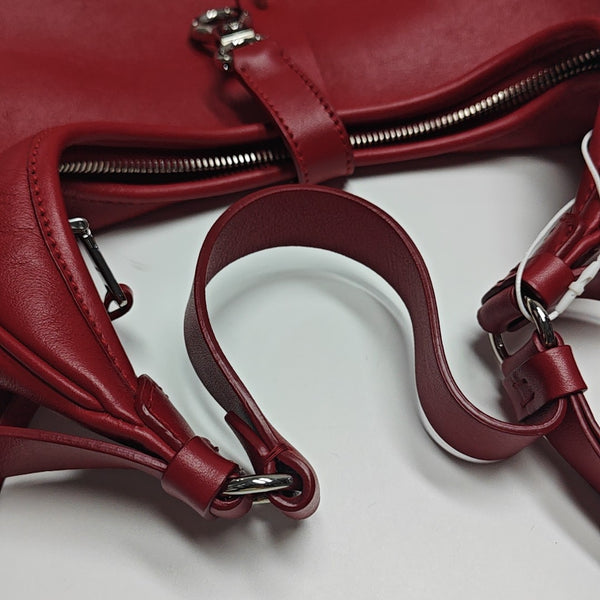 Calfskin Top Handle Bag Red