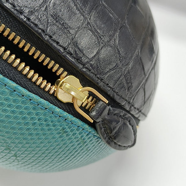 Python Shoulder Bag Blue