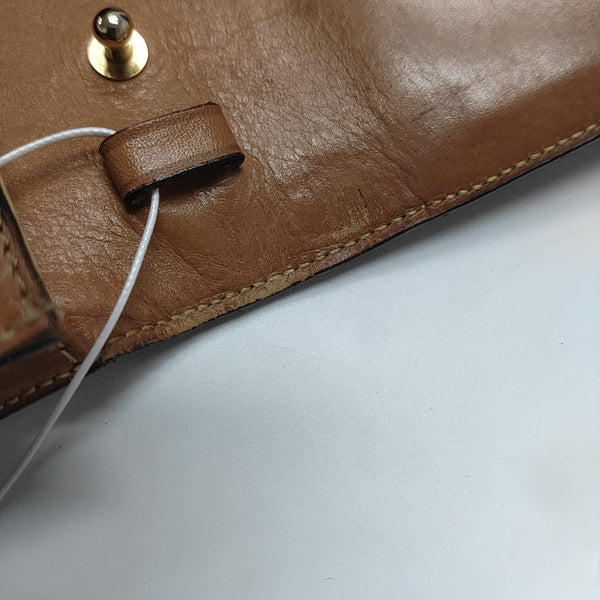 Coated Canvas Shoulder Bag Brown