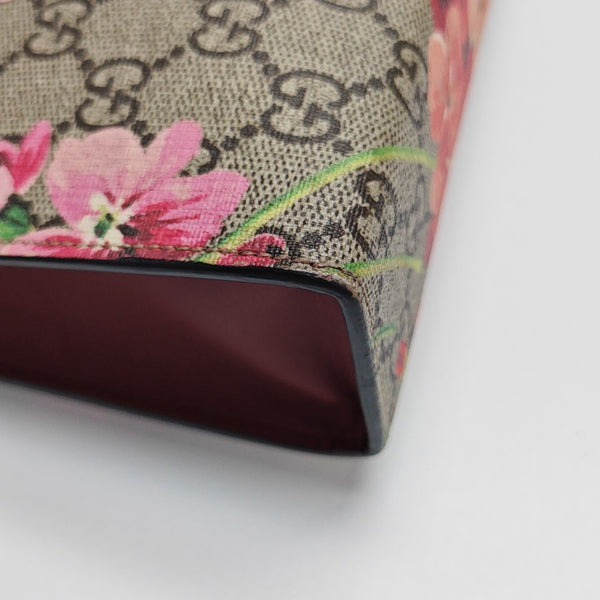 GG Blooms Large Monogram Coated Canvas Beige
