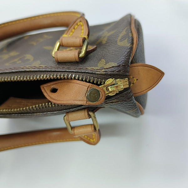 SPEEDY Nano Monogram Coated Canvas Brown
