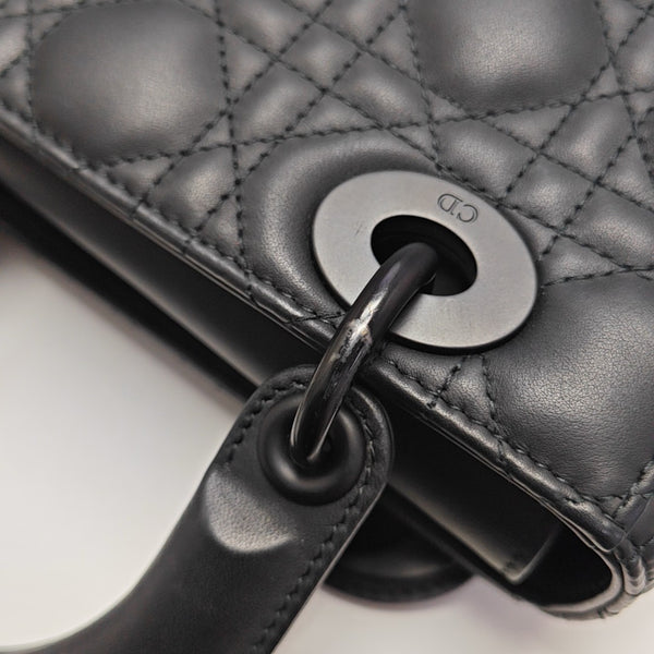 Lady Dior Small Cannage Calfskin Black