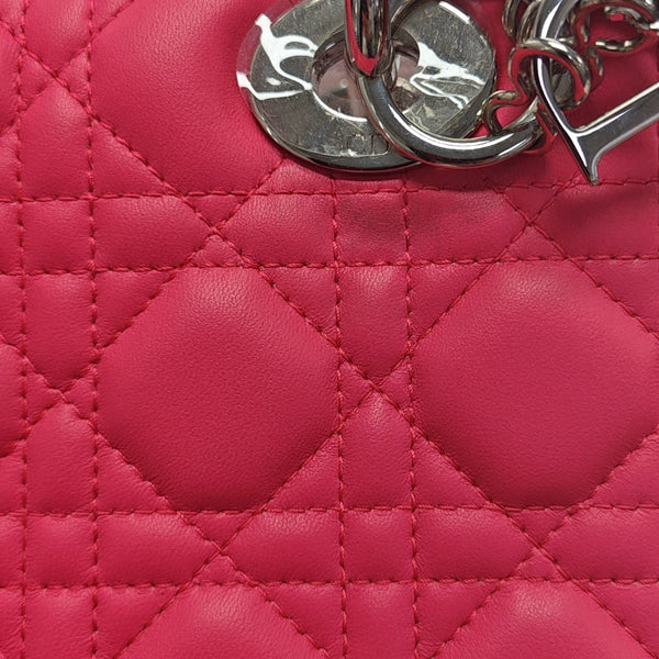 Lady Dior Medium Cannage Lambskin Red