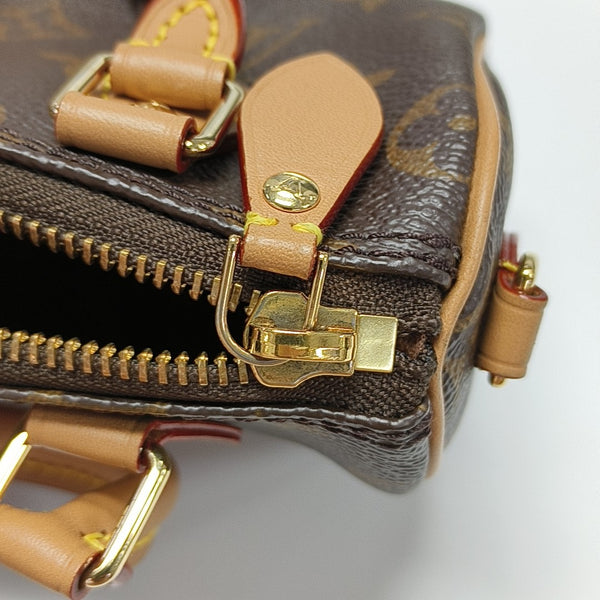 SPEEDY Nano Monogram Coated Canvas Brown