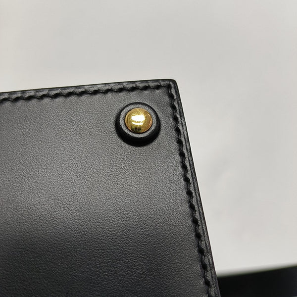 Calfskin Top Handle Bag Black