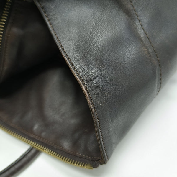 Canvas Top Handle Bag Brown