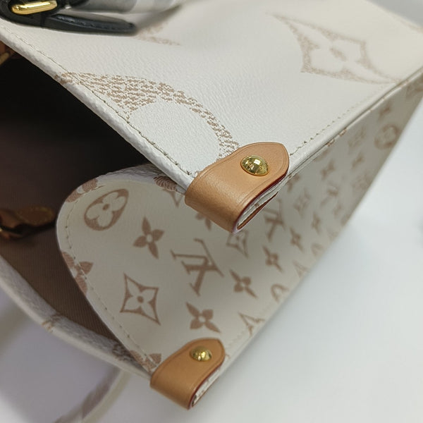 ONTHEGO MM Monogram Coated Canvas White