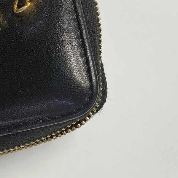 CHANEL 19 Small Quilted Lambskin Black Coin Purse