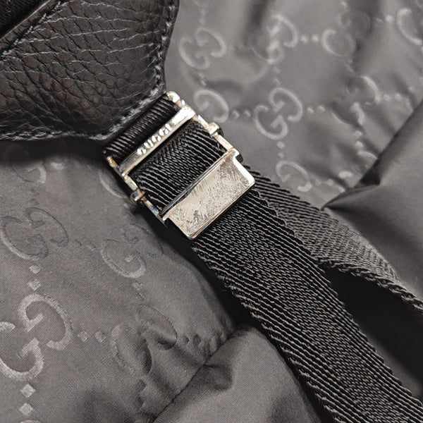 Monogram Nylon Backpack Black