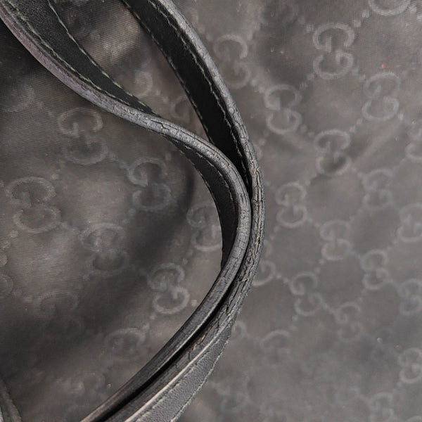 Monogram Fabric Tote Bag Black