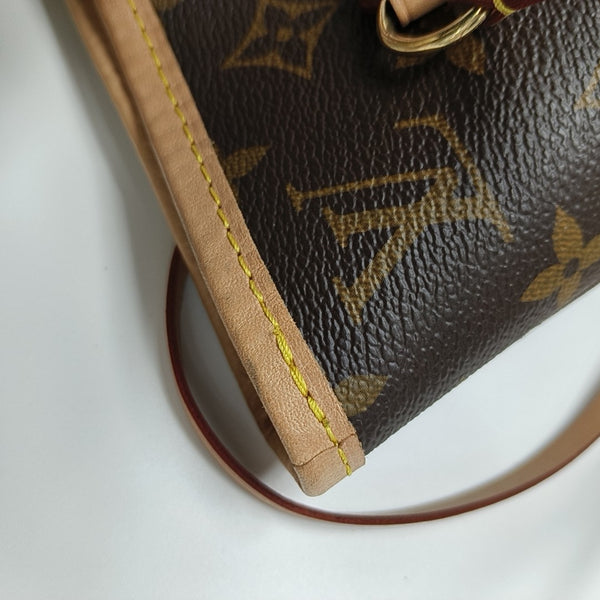 NEVERFULL MM Monogram Coated Canvas Brown