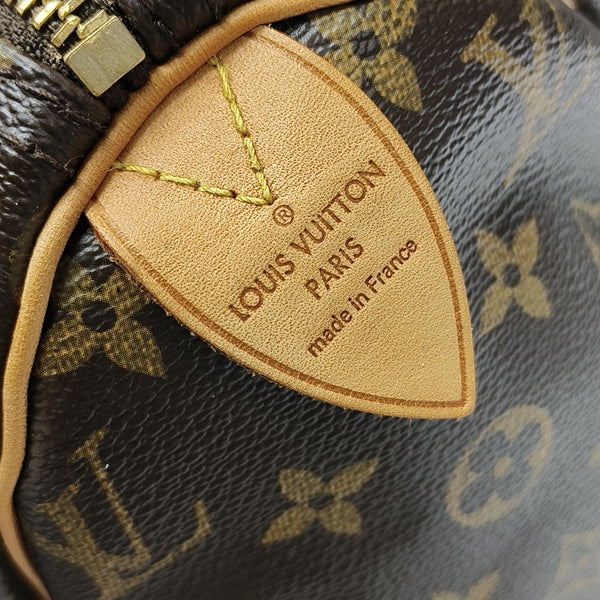 SPEEDY 30 Monogram Coated Canvas Brown