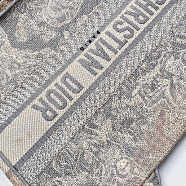Bolso Tote Mediano Lona Gris