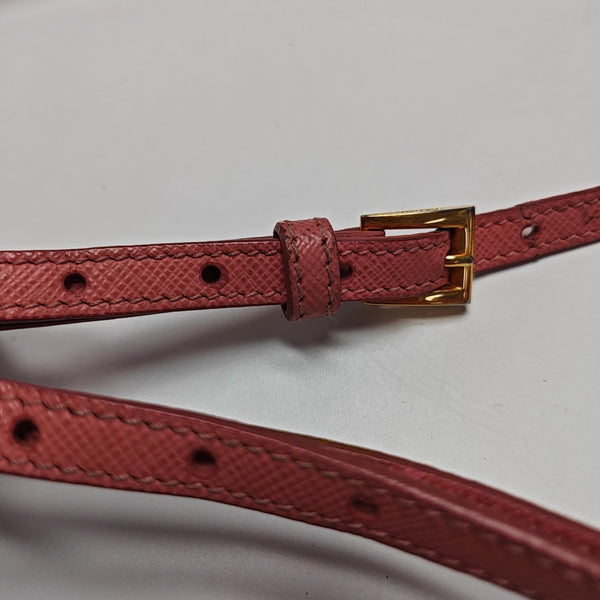 Saffiano Calfskin Shoulder Bag Pink