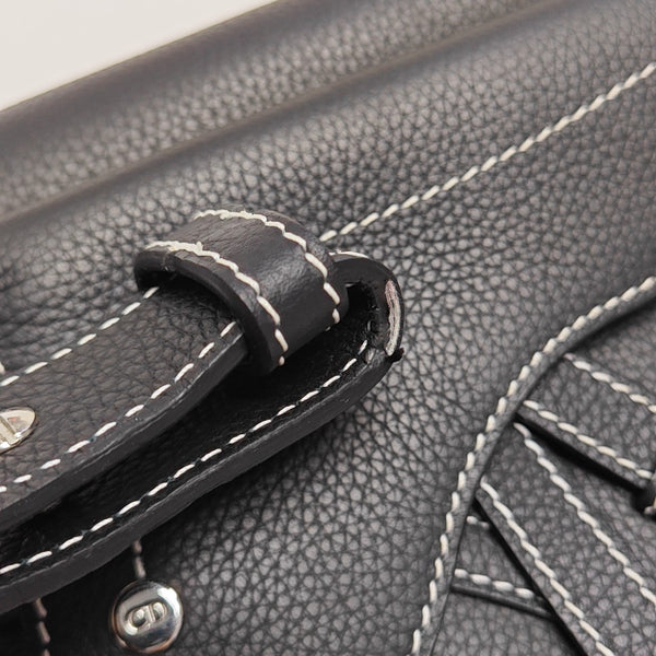 Saddle Medium Calfskin Black