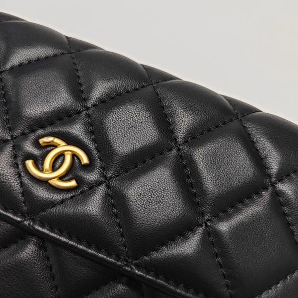 WOC Quilted Lambskin Black