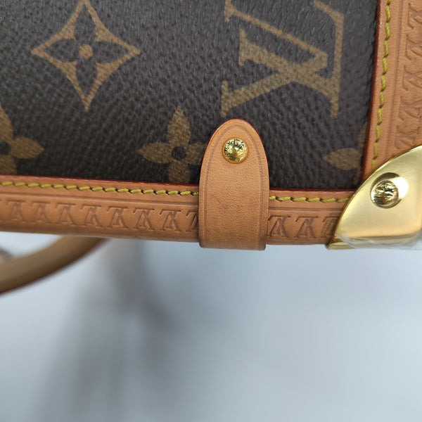 SIDE TRUNK MM Monogram Coated Canvas Brown