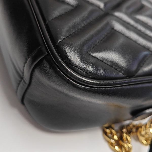 Quilted Calfskin Shoulder Bag Black