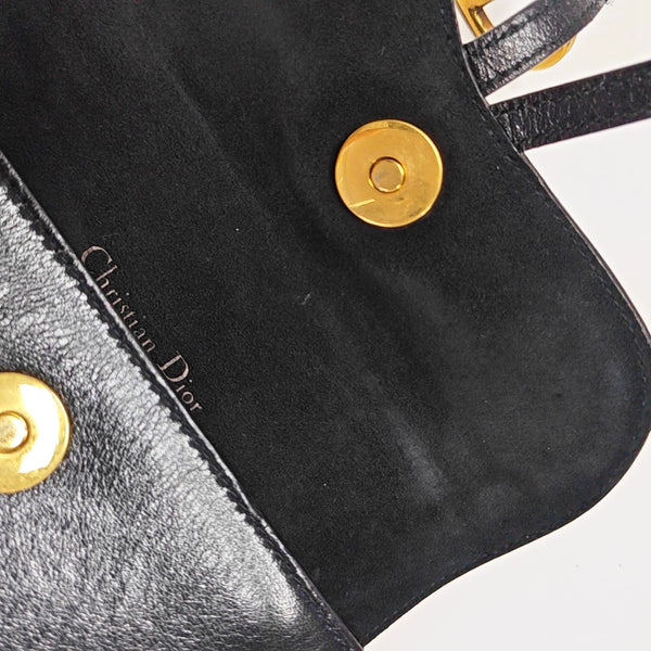 Authenticated pre-owned Saddle Lambskin Black - Belt Bag at Looply
