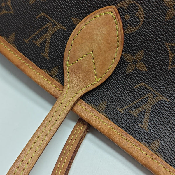 NEVERFULL MM Monogram Coated Canvas Brown