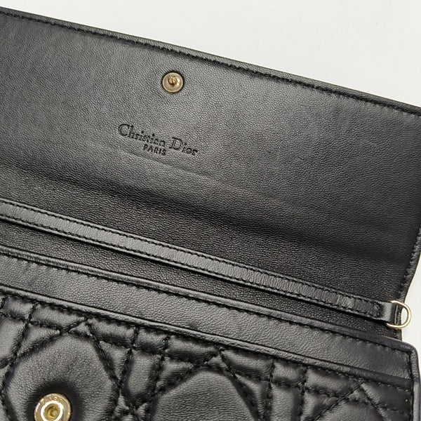 Lady Dior Small Cannage Lambskin Black
