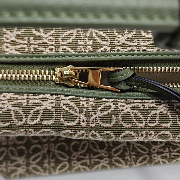 Canvas Top Handle Bag Green