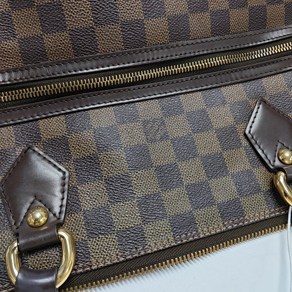 SALEYA Damier Ebene Coated Canvas Brown