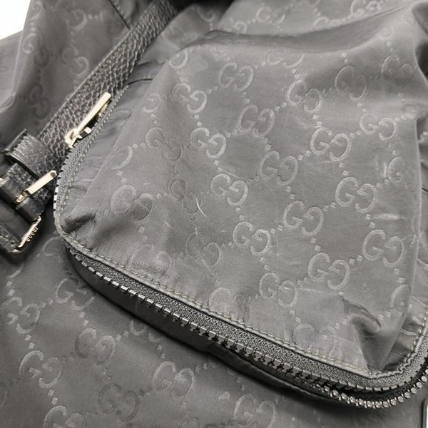 Monogram Nylon Backpack Medium Black