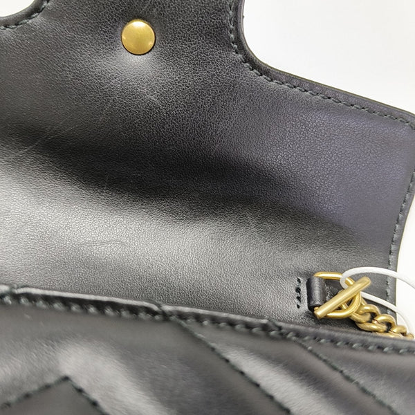 GG Marmont Mini Quilted Calfskin Black