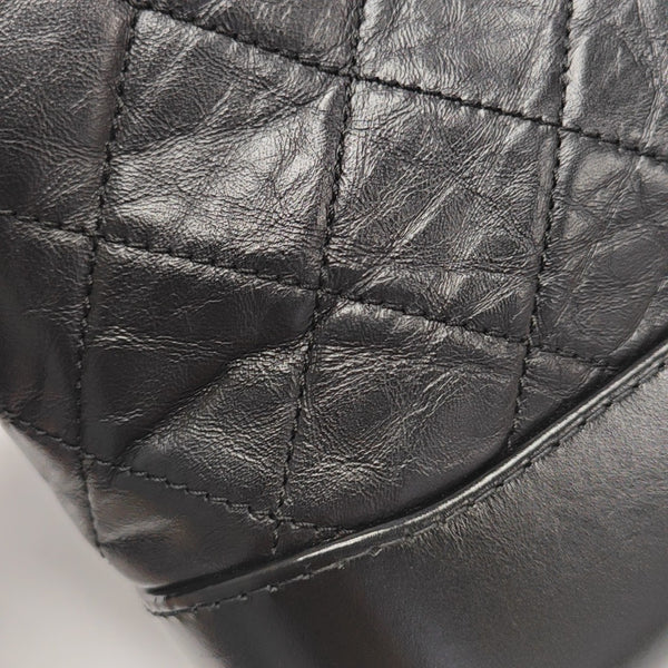 GABRIELLE Small Quilted Calfskin Black