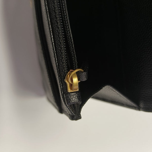 WOC Quilted Grained Calfskin Black