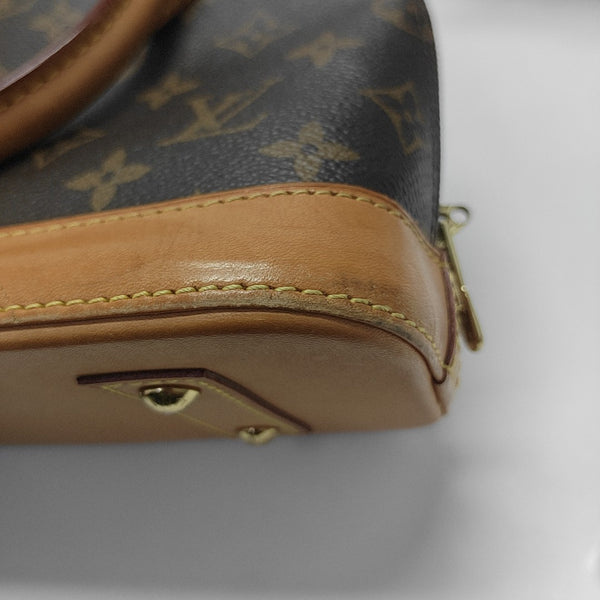 ALMA BB Monogram Coated Canvas Brown