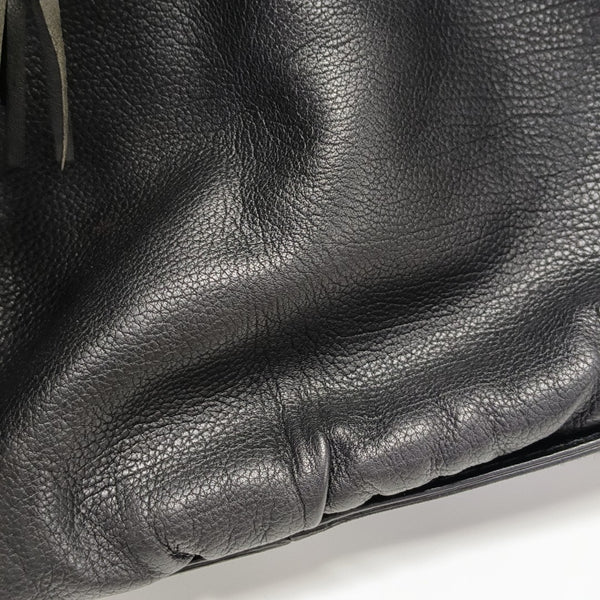 Calfskin Top Handle Bag Black