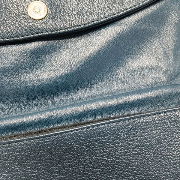 Authenticated pre-owned Classic Metallic Edge City Calfskin Blue - Clutch at Looply