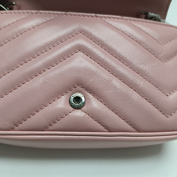 GG Marmont Mini Quilted Calfskin Pink