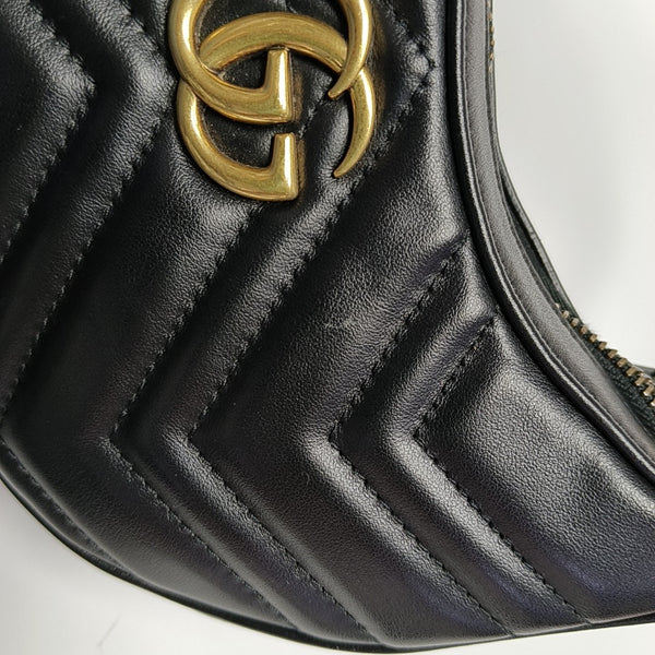 GG Marmont Mini Quilted Calfskin Black