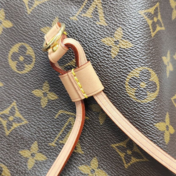 NEVERFULL MM Monogram Coated Canvas Brown