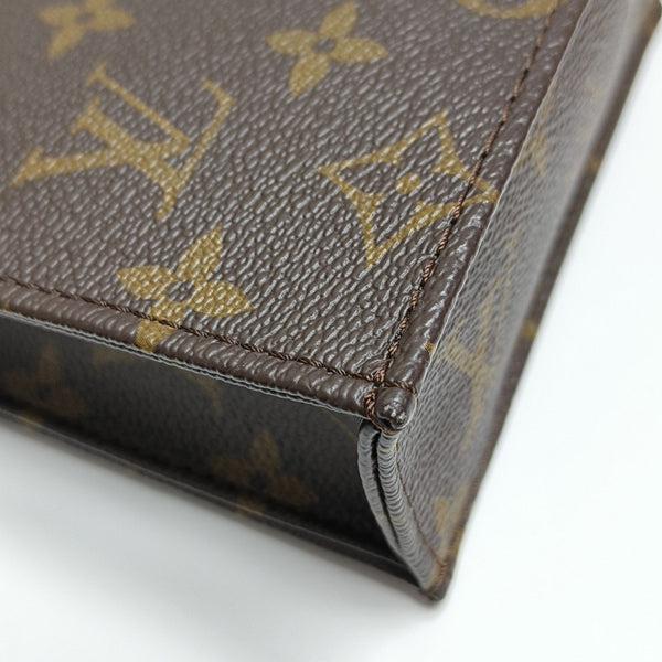 SAC PLAT Mini Monogram Coated Canvas Brown