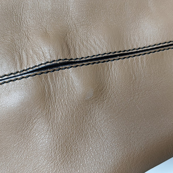 Calfskin Shoulder Bag Brown