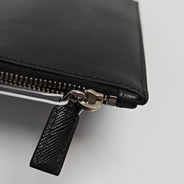Saffiano Calfskin Clutch Black