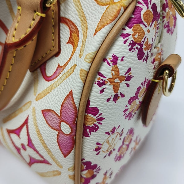 Authenticated pre-owned SPEEDY Monogram Calfskin White - Shoulder Bag at Looply