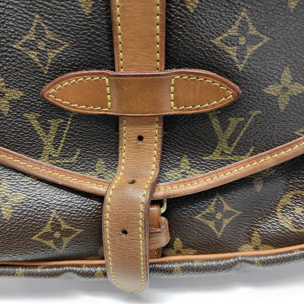 SAUMUR 30 Monogram Coated Canvas Brown