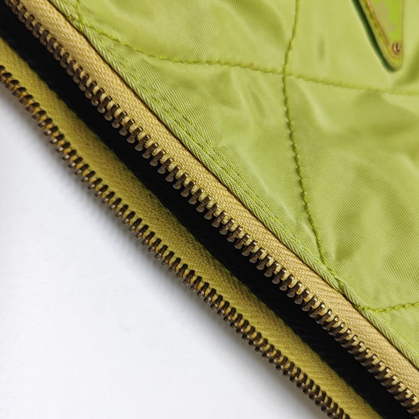 Quilted Nylon Tote Bag Green
